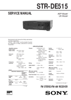 Sony STR-DE515 - Service Manual 